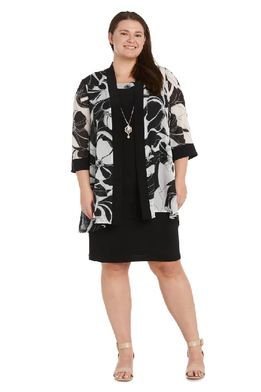 R&M Richards 1332W Plus Size Mother of the Bride Jacket Dress