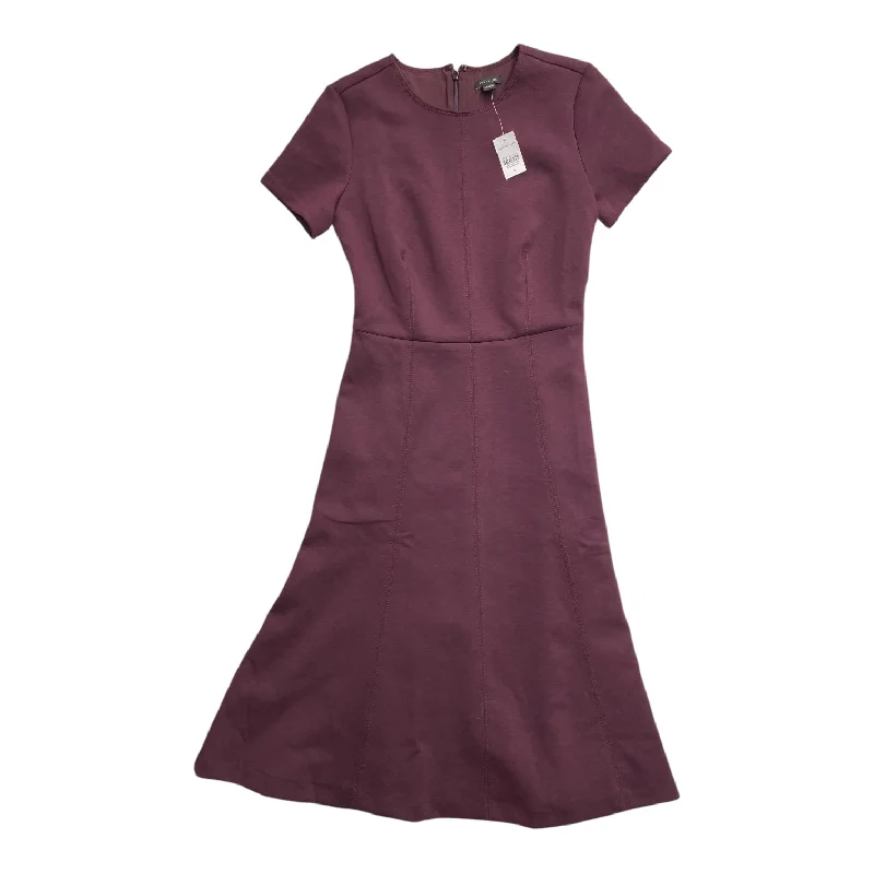 Dress Casual Midi By Ann Taylor In Plum, Size: 0