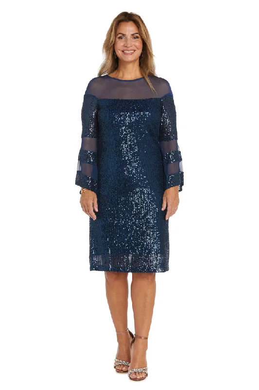 R&M Richards 2775 Long Sleeve Mother of the Bride Short Dress