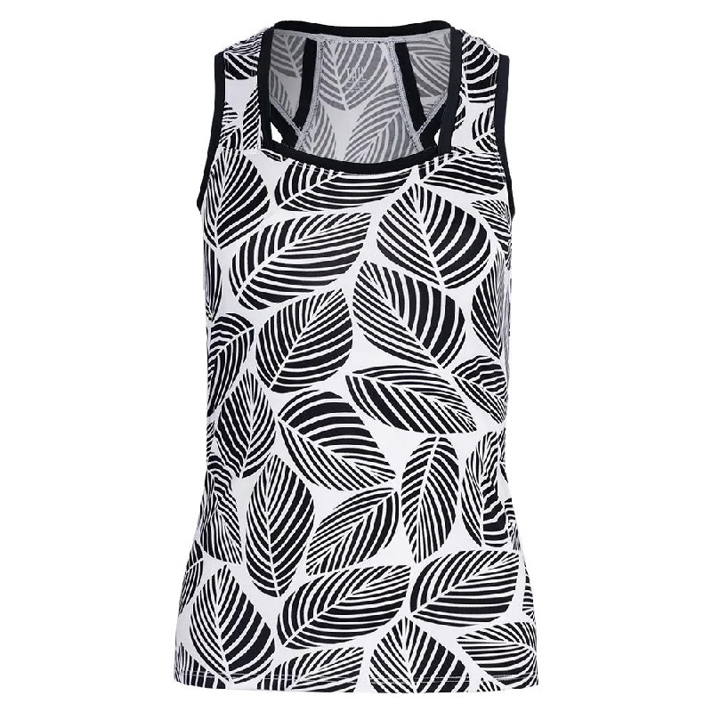 Women's Rumary Tennis Tank Botanical Leaves