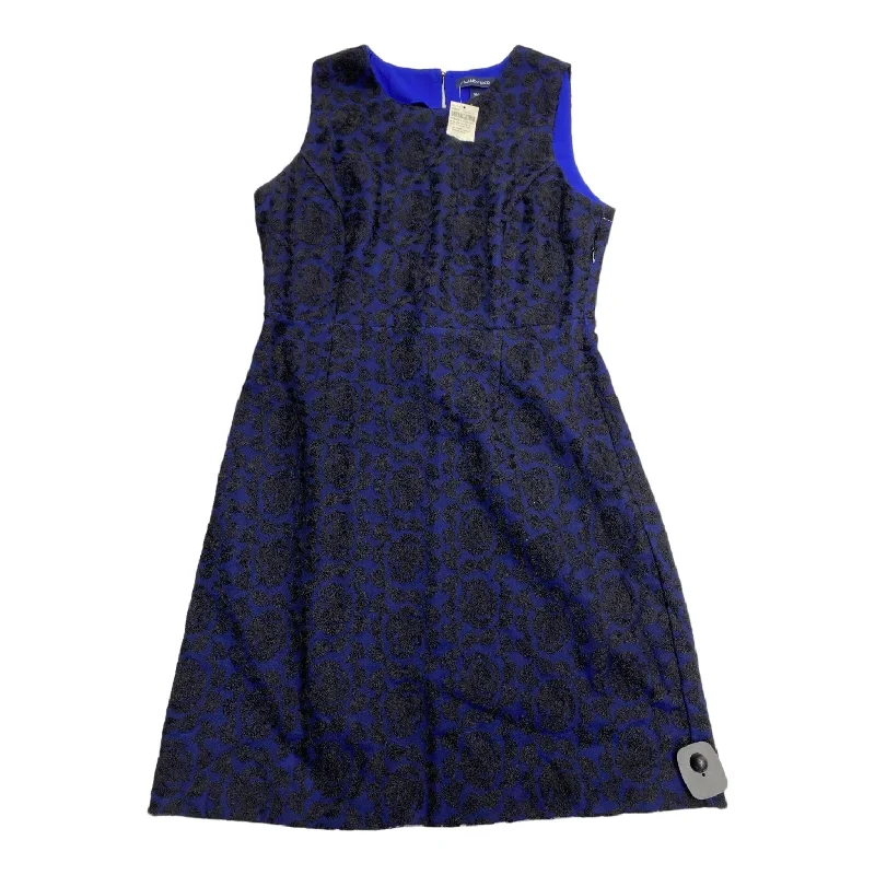 Dress Casual Midi By Lands End In Black & Blue, Size: 10