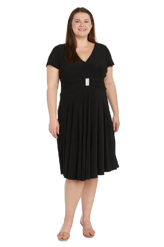 R&M Richards 1429W Short Cocktail Plus Size Knee Length Dress