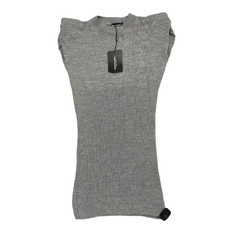 Dress Sweater By Pretty Little Thing In Grey, Size: M