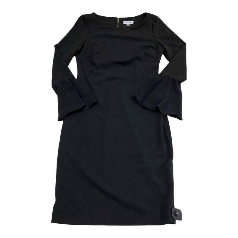 Dress Casual Midi By Calvin Klein In Black, Size: M