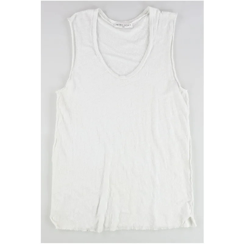 Project Social T Womens Oversized BF Tank Top, White, Medium