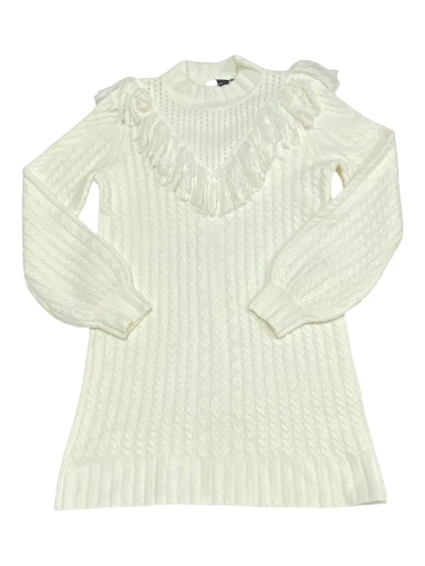 Dress Sweater By Vici In White, Size: S