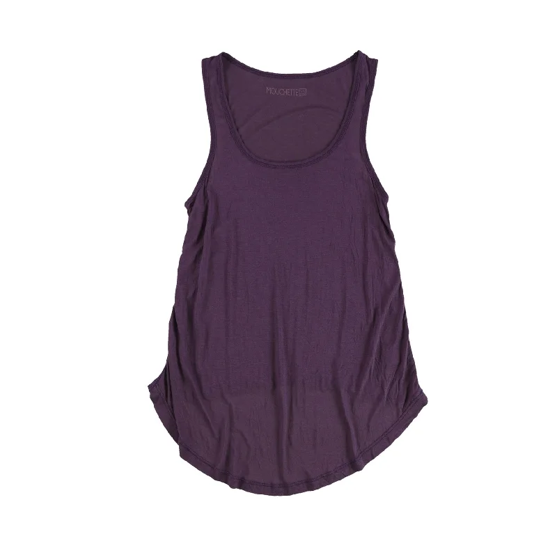 Mouchette Womens Solid Tank Top, Purple, X-Small