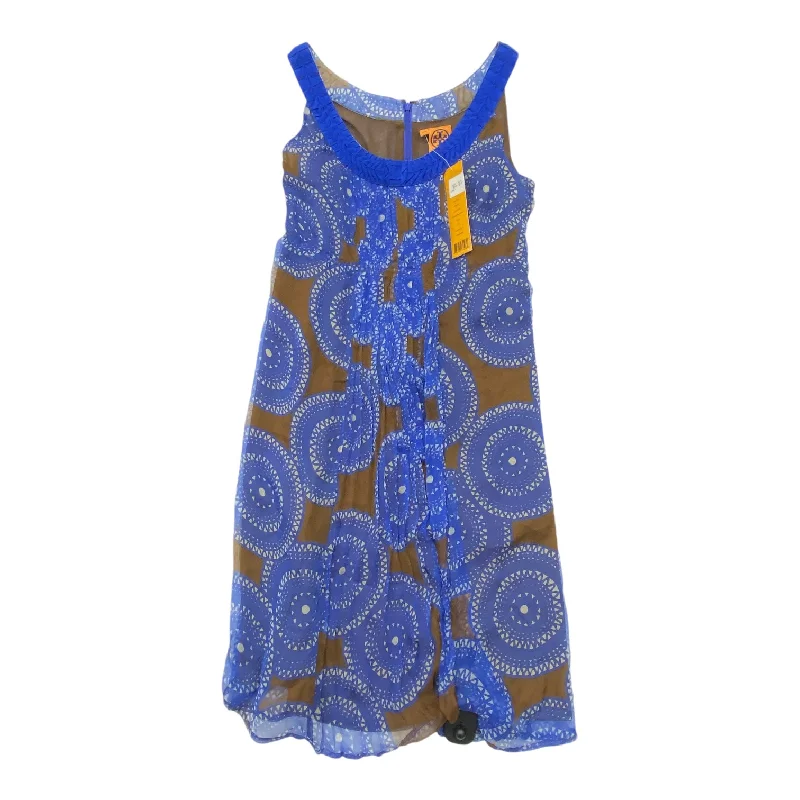 Dress Designer By Tory Burch In Blue & Brown, Size: 10