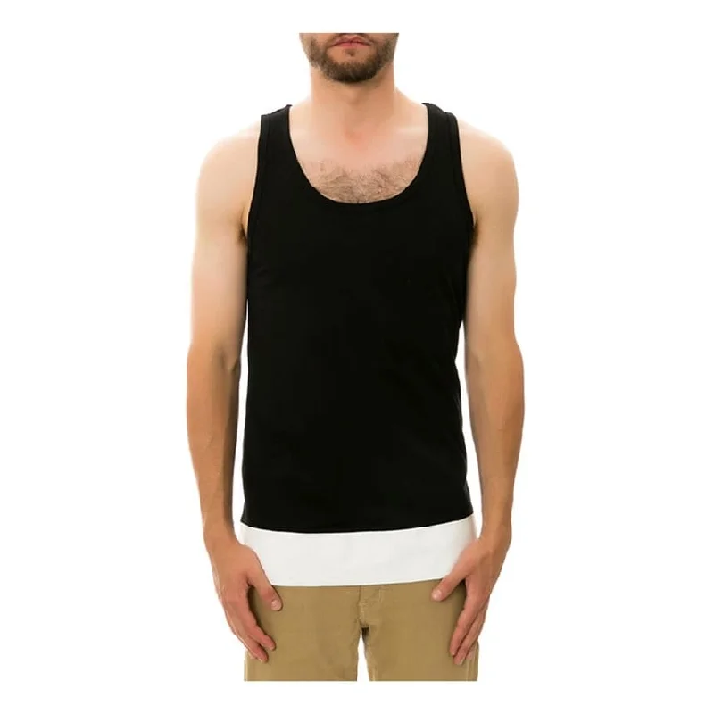 Dope Mens The Leather Paneled Tank Top