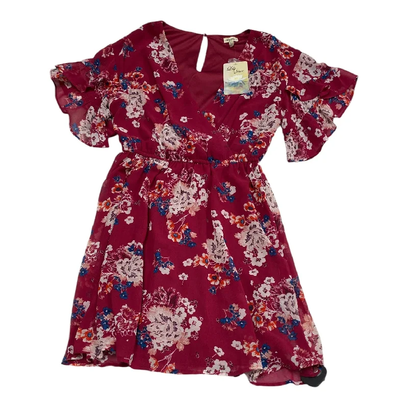 Dress Casual Midi By Lily Rose In Floral Print, Size: L