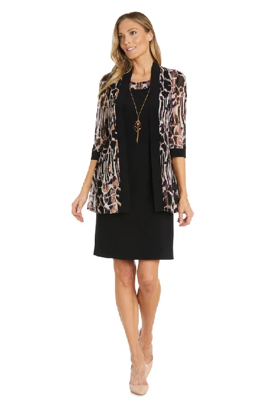 R&M Richards 1263 Mother of the Bride Short Print Jacket Dress