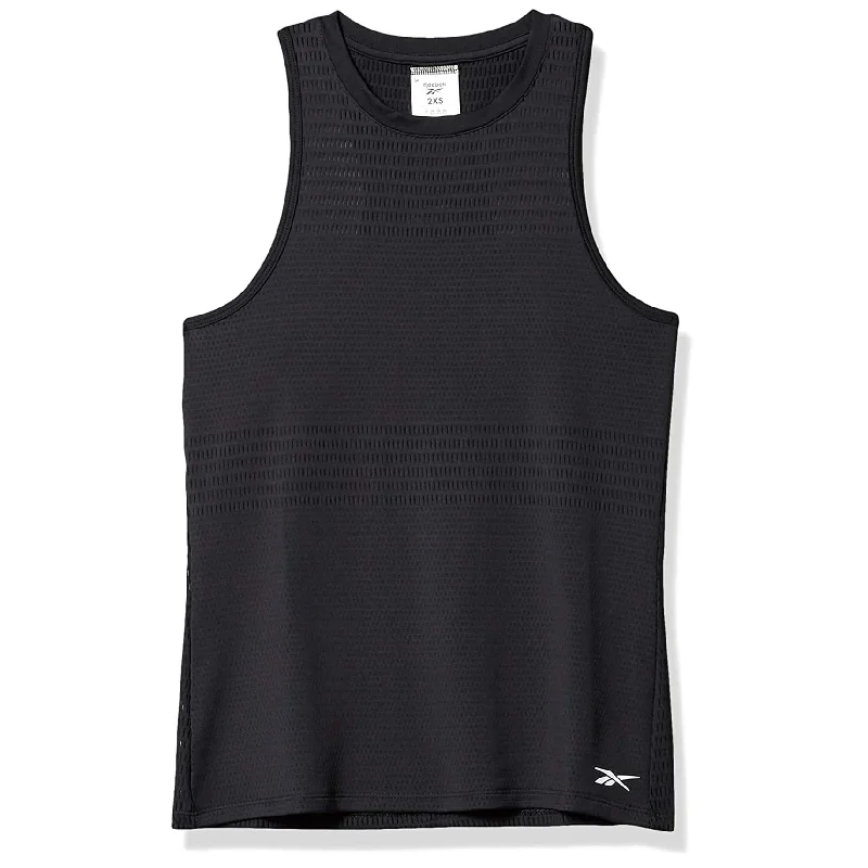 Reebok Womens Perforated Tank Top, Black, XX-Small