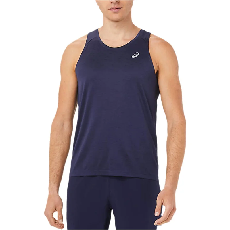 ASICS Mens Lyte Singlet Tank Top, Blue, XX-Large