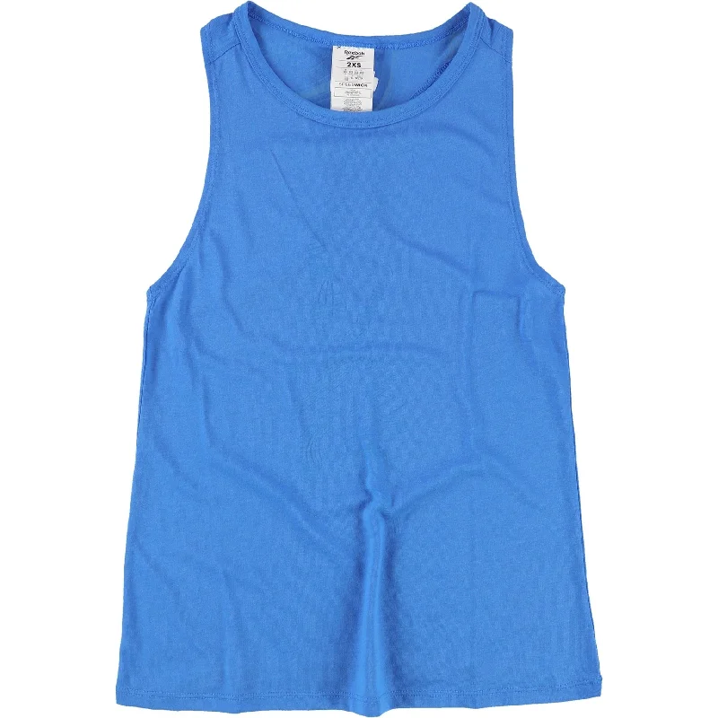 Reebok Womens Burnout Tank Top, Blue, XX-Small