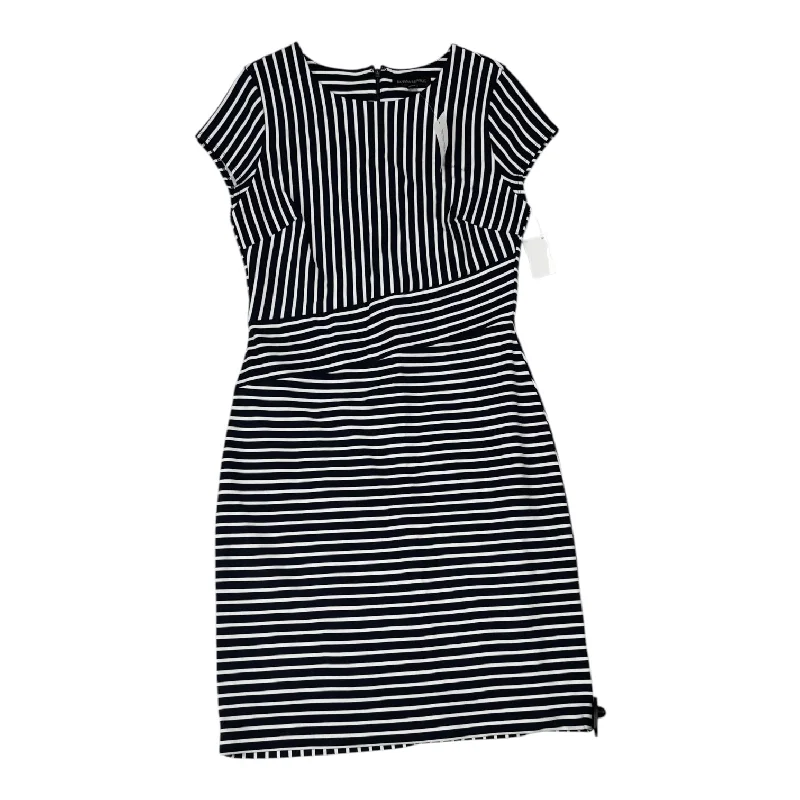 Dress Party Midi By Banana Republic In Striped Pattern, Size: L