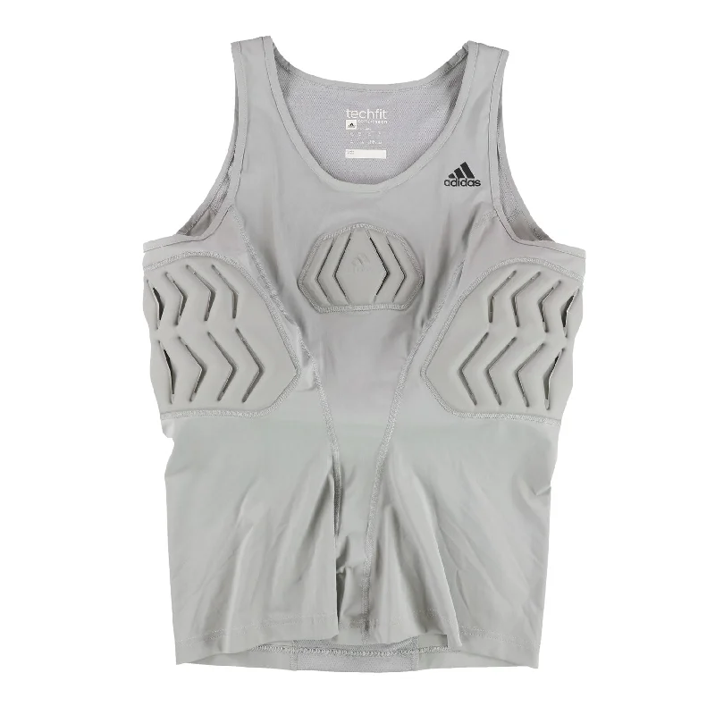 Adidas Mens Padded Compression Tank Top, Grey, XX-Large