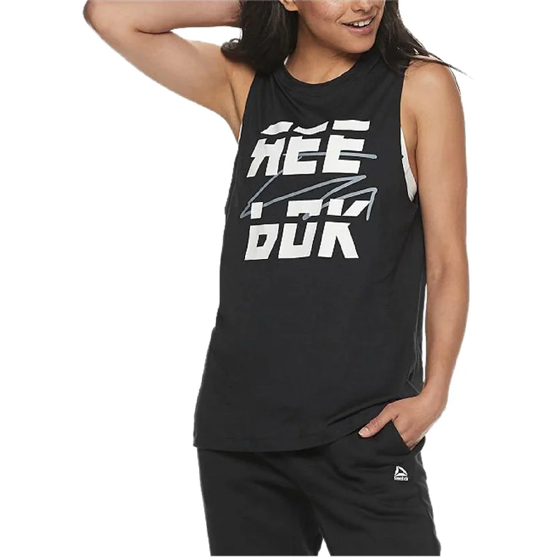 Reebok Womens Workout Ready Tank Top, Black, XX-Small