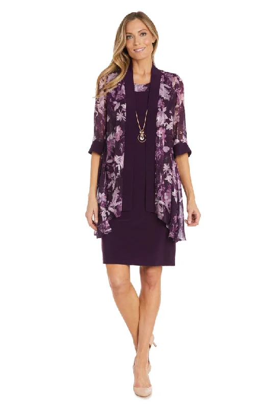 R&M Richards 1285 Mother of the Bride Short Floral Jacket Dress