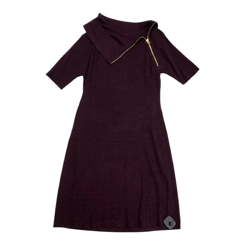 Dress Sweater By Calvin Klein In Purple, Size: L