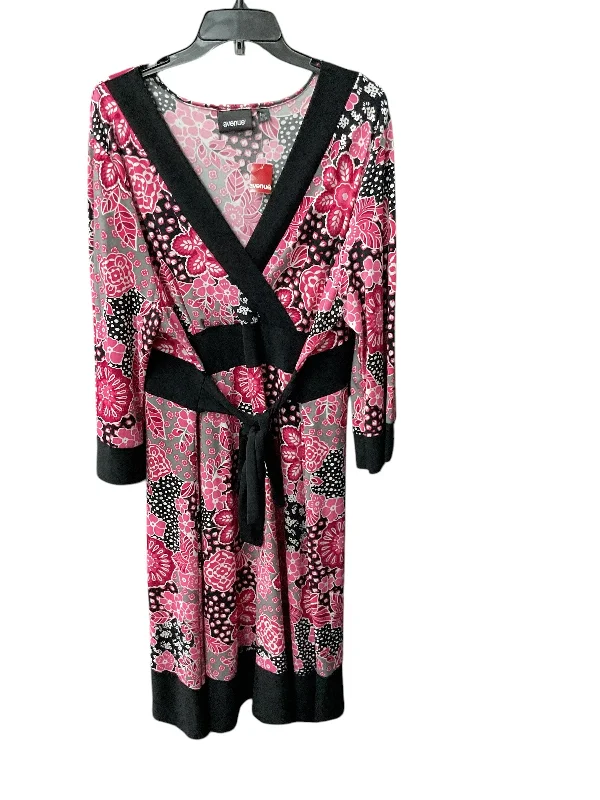 Dress Casual Midi By Avenue In Pink, Size: 2x