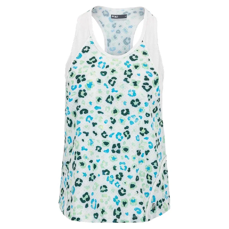 Women's Break Tennis Tank Leopard and White