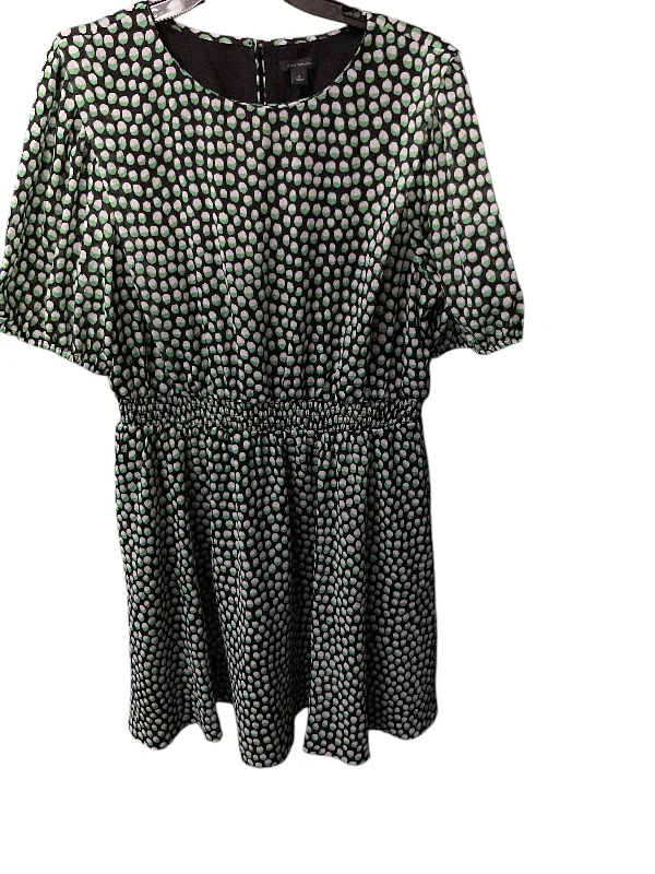 Dress Casual Midi By Ann Taylor In Black & Green, Size: 16