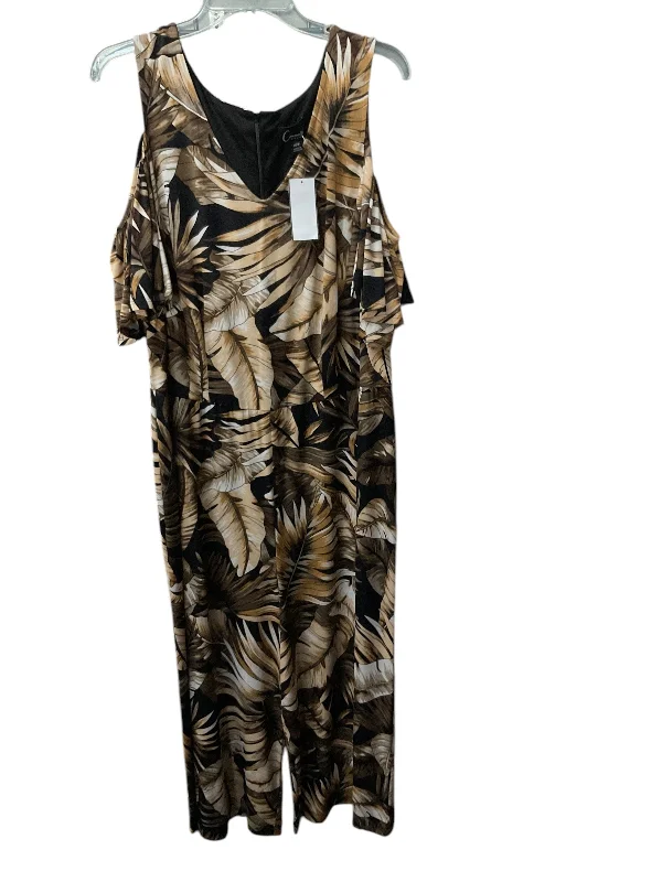 Jumpsuit By Connected Apparel In Brown, Size: 20