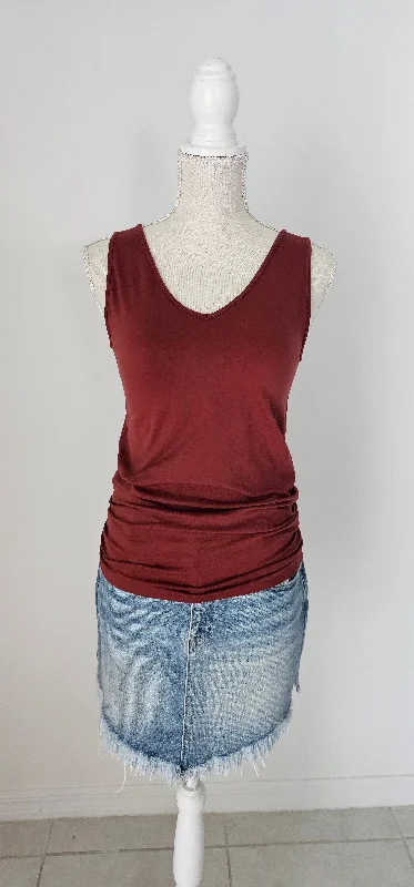 Basic Babe: Dark Rust Layering Tank - Zenana - LARGE/X-LARGE - FINAL SALE