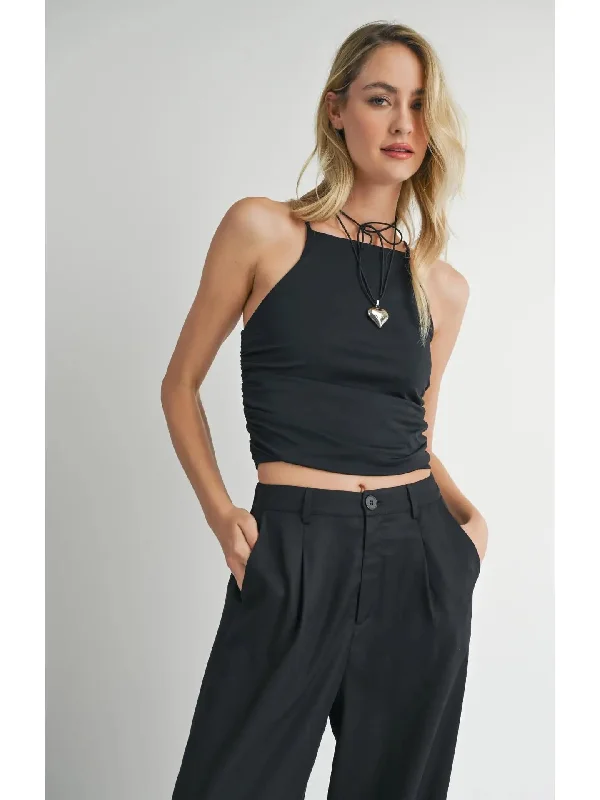 Sadie & Sage - On Point Ruched Knit Tank