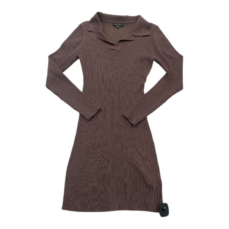 Dress Casual Midi By Love Tree In Brown, Size: L