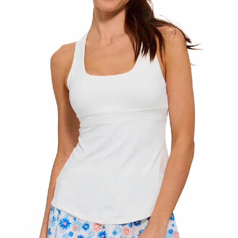 Women's Elite Lilian Tennis Tank White