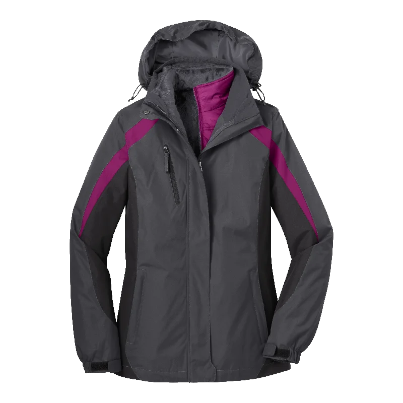 B1618W Ladies Colorblock 3-in-1 Jacket