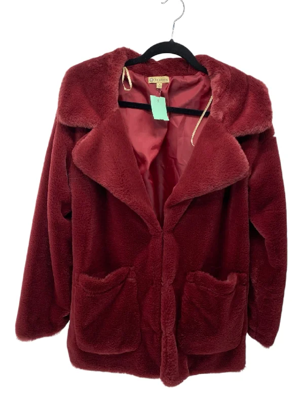 Democracy Misses Size Large Burgundy Outerwear Jacket