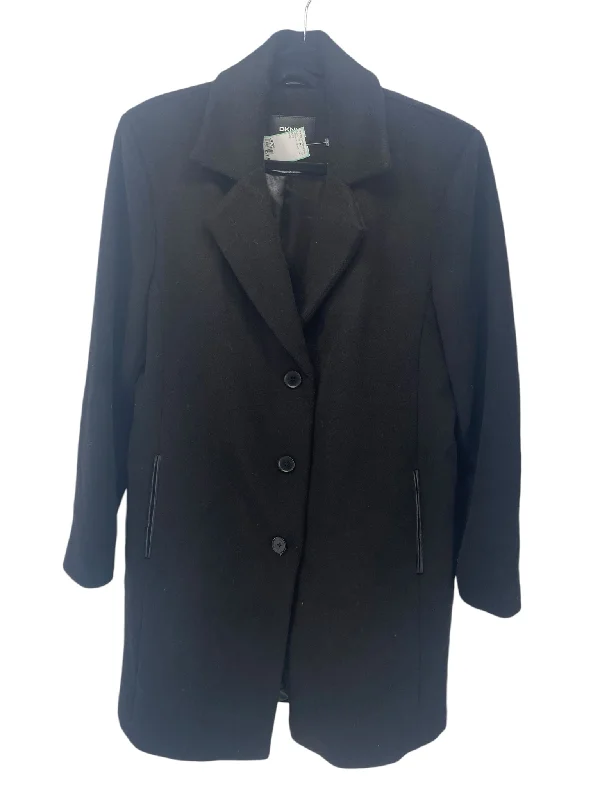 DKNY Misses Size Large Black Outerwear Jacket