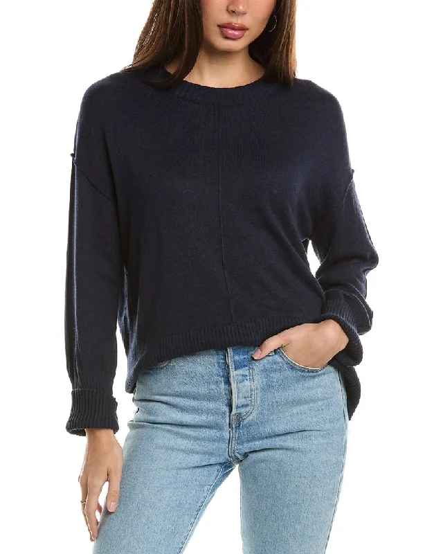 Hannah Rose Bungalow Boxy Cashmere-Blend Sweater