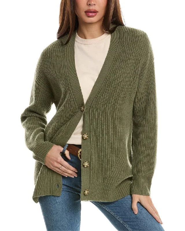 Hannah Rose Oversized Shaker Wool & Cashmere-Blend Cardigan