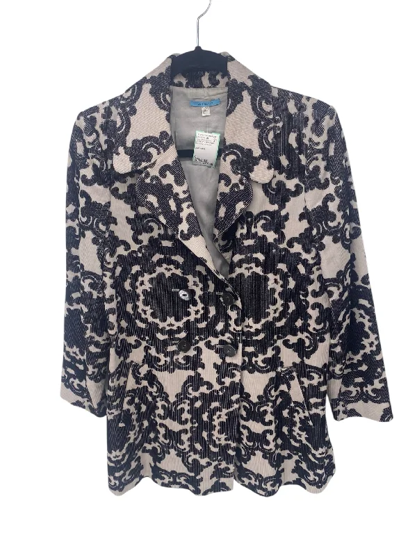 It's SO You Boutique Misses Size 8 Black White Print Outerwear Jacket