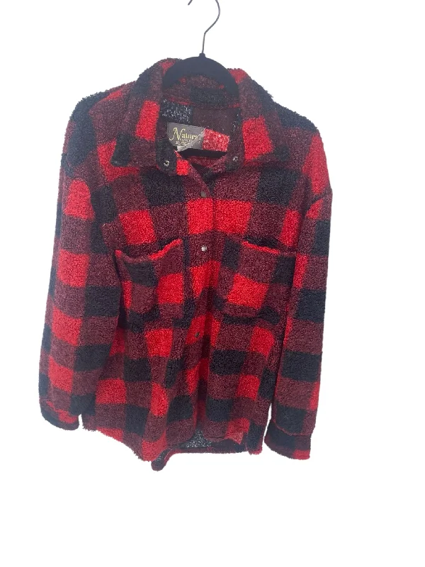 It's SO You Boutique Misses Size XL Red Plaid Outerwear Jacket