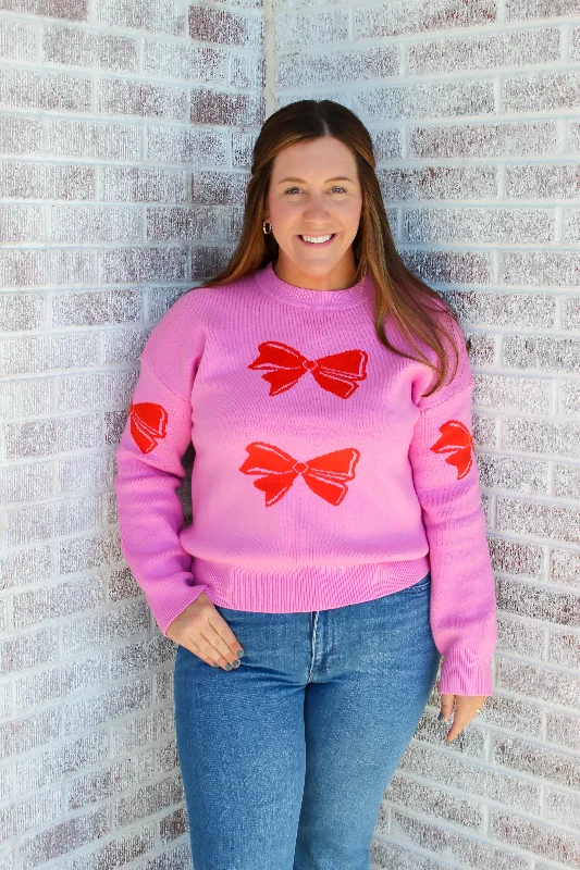 Not Ready To Go Bow Knit Sweater