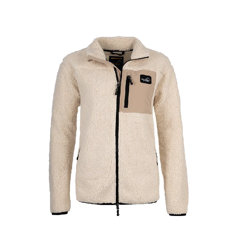 Sherpa Fleece Jacket for Women (Off-White)