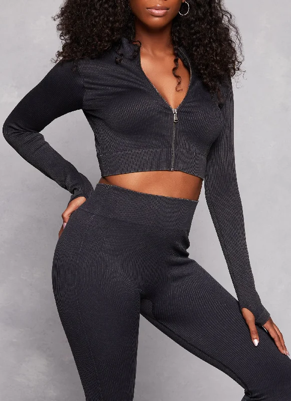 Compression Rib Seamless Track Jacket