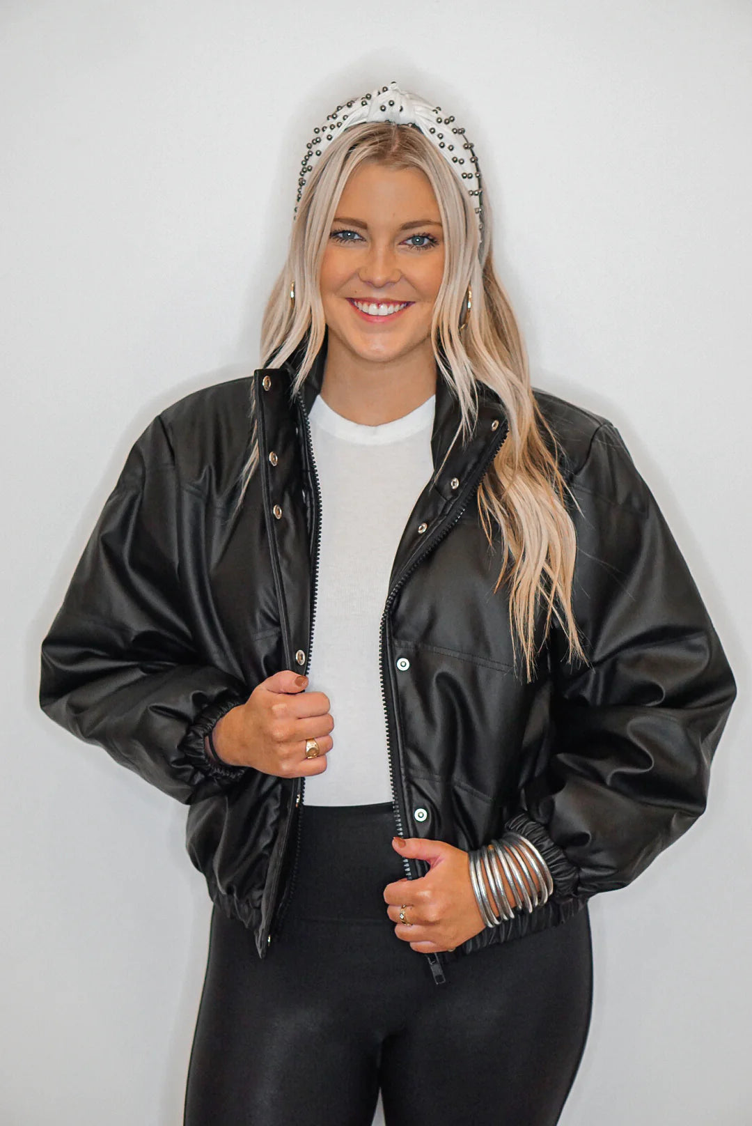 Winter Love Black Leather Jacket