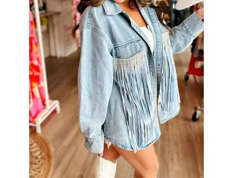 Dazzle Denim Jacket In Blue