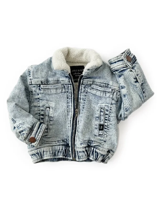 Sherpa Denim Jacket - Light Wash - Imperfect