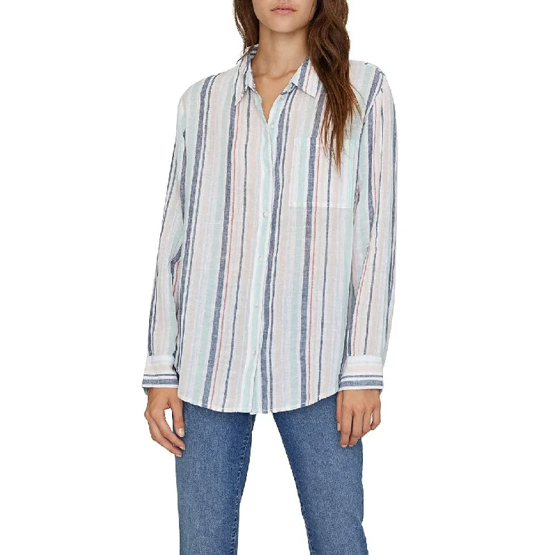 Sanctuary Women's Keepers Boyfriend Shirt Blue Size Extra Small