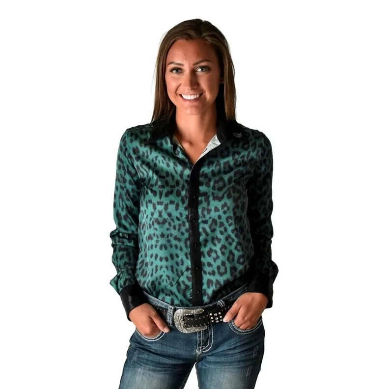 Cowgirl Tuff Western Shirt Womens L/S Leopard Specialty 100684