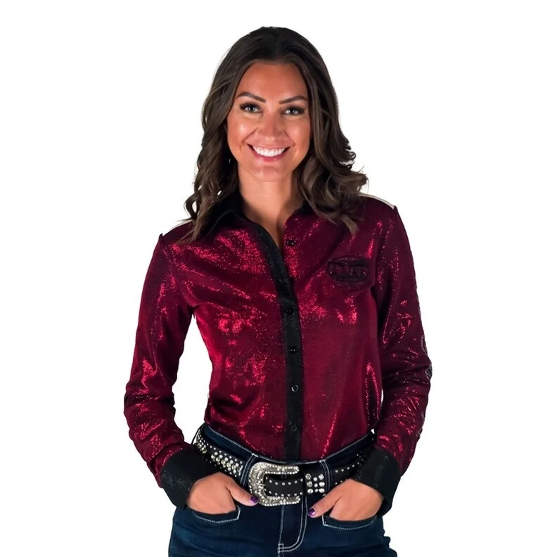 Cowgirl Tuff Western Shirt Womens Metallic L/S Multi-Color 100910