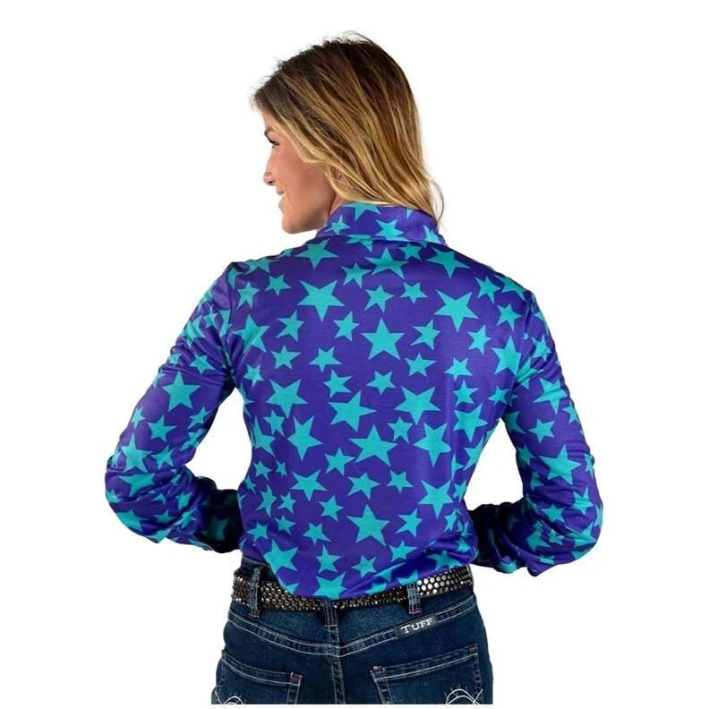 Cowgirl Tuff Western Shirt Womens Stars Button L/S Specialty F00511