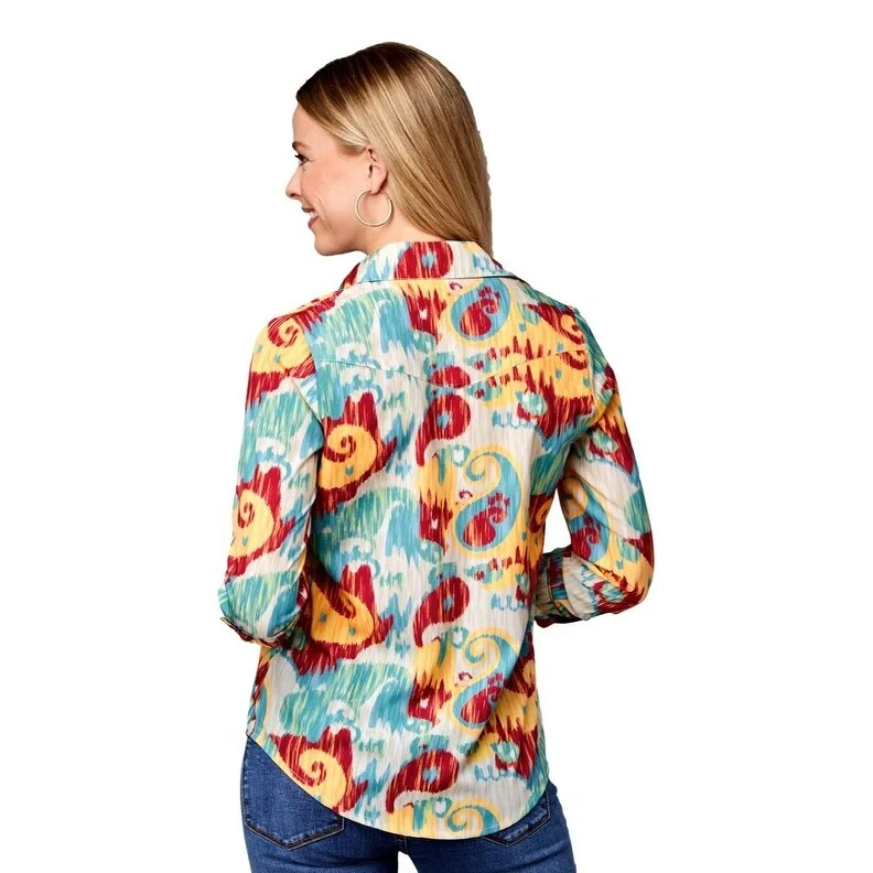 Roper Western Shirt Womens L/S Paisley Multi-Color 03-050-0590-5004 MU