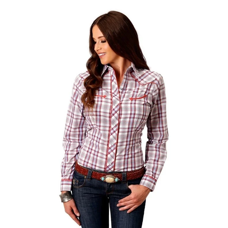 Roper Western Shirt Womens L/S Snap Multi-Color 01-050-0086-4028 MU